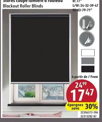 Hart Blackout Roller Blinds offer