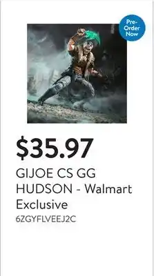 Walmart GIJOE CS GG HUDSON - Walmart Exclusive offer