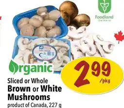 Farm Boy Sliced or Whole Brown or White Mushrooms offer