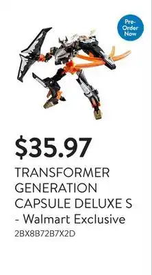 Walmart TRANSFORMER GENERATION CAPSULE DELUXE S - Walmart Exclusive offer