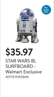 Walmart STAR WARS BL SURFBOARD - Walmart Exclusive offer