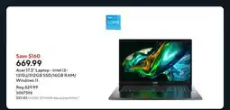 Staples Acer 17.3 Laptop - Intel i3-1315U/512GB SSD/16GB RAM/Windows 11 offer