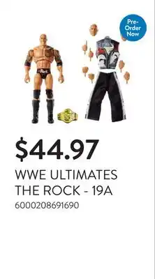 Walmart WWE ULTIMATES THE ROCK - 19A offer