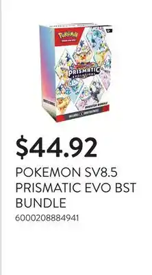 Walmart POKEMON SV8.5 PRISMATIC EVO BST BUNDLE offer