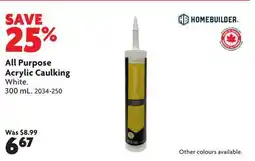 Home Hardware All Purpose Acrylic Caulking offer