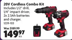 Home Hardware 20V Cordless Combo Kit offer