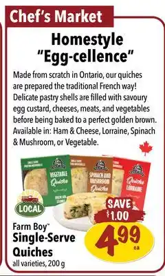 Farm Boy Homestyle Egg-cellence Farm Boy Single-Serve Quiches offer