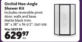 Home Hardware Orchid Neo-Angle Shower Kit offer