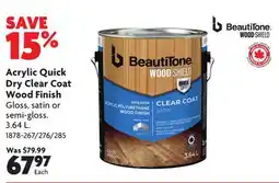 Home Hardware Acrylic Quick Dry Clear Coat Wood Finish offer