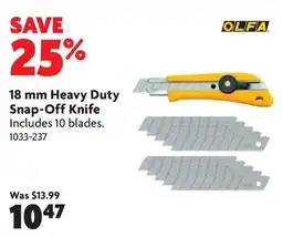 Home Hardware 18mm Heavy Duty Snap-Off Blade Utility Knife offer