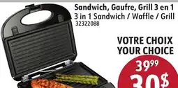 Hart 3 in 1 Sandwich / Waffle / Grill offer