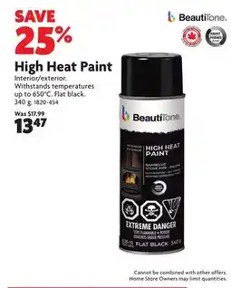 Home Hardware High Heat Paint offer