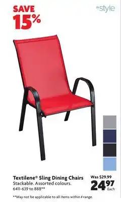 Home Hardware Textilene Sling Dining Chairs offer