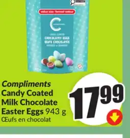 Chalo FreshCo Compliments Candy Coated Milk Chocolate Easter Eggs 943 g offer