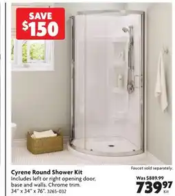 Home Hardware Cyrene Round Shower Kit offer