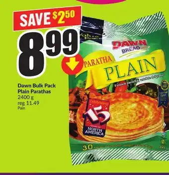 Chalo FreshCo Dawn Bulk Pack Plain Parathas 2400 g offer