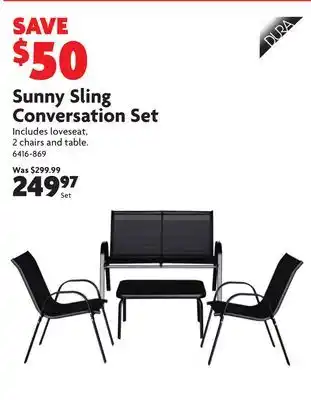 Home Hardware Sunny Sling Conversation Set offer