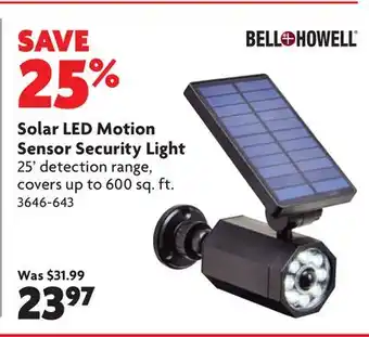 Home Hardware Solar LED Motion Sensor Security Light offer