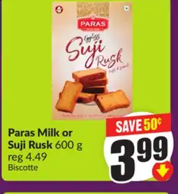 Chalo FreshCo Paras Milk or Suji Rusk 600 g offer