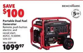 Home Hardware Portable Dual Fuel Generator offer