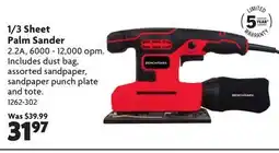 Home Hardware 1/3 Sheet Palm Sander offer