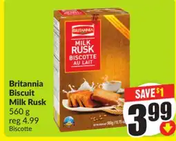 Chalo FreshCo Britannia Biscuit Milk Rusk 560 g offer