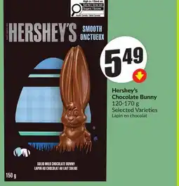 Chalo FreshCo Hershey's Chocolate Bunny 120-170 g Selected Varieties offer