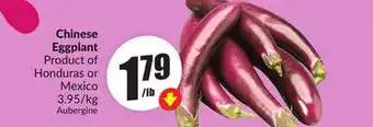 Chalo FreshCo Chinese Eggplant Product of Honduras or Mexico 3.95/kg offer