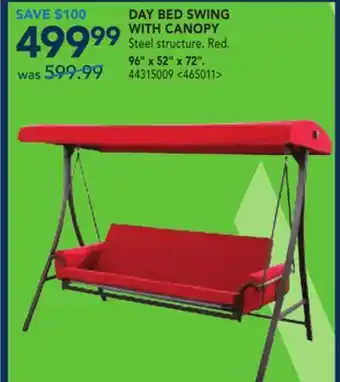 RONA DAY BED SWING WITH CANOPY offer