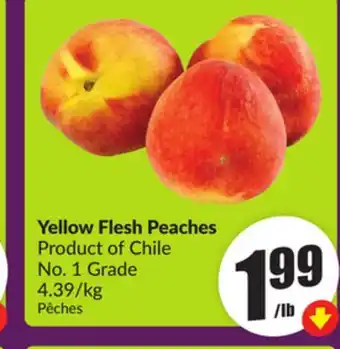 Chalo FreshCo Yellow Flesh Peaches Product of Chile No. 1 Grade 4.39/kg offer