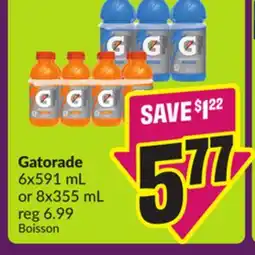 Chalo FreshCo Gatorade 6x591 mL or 8x355 mL offer