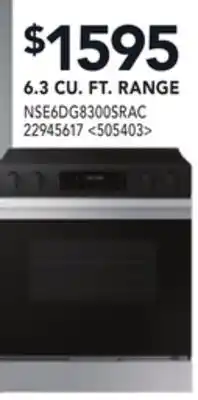 RONA SAMSUNG 6.3 CU. FT. RANGE offer