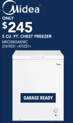 RONA 5 cu. ft. chest FREEZER offer