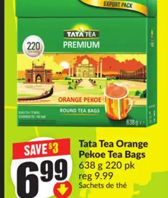 Chalo FreshCo Tata Tea Orange Pekoe Tea Bags 638 g 220 pk offer