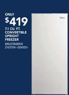 RONA Midea 7.1 CU. FT. CONVERTIBLE UPRIGHT FREEZER offer