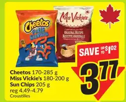 FreshCo Cheetos 170-285 g Miss Vickie's 180-200 g Sun Chips 205 g offer