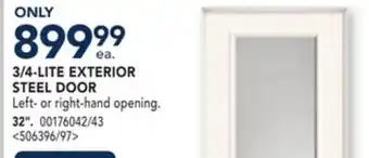 RONA 3/4-LITE EXTERIOR STEEL DOOR offer