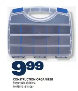 RONA CONSTRUCTION ORGANIZER offer