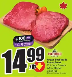 FreshCo Angus Beef Inside Round Steak Cut from Canada AA or Higher offer