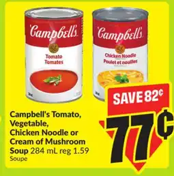 FreshCo Campbell's Tomato, Vegetable, Chicken Noodle or Cream of Mushroom Soup 284 mL offer