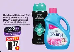 FreshCo Gain Liquid Detergent 2.6 L Downy Beads 303-379 g Downy Liquid Detergent 2.63 L offer