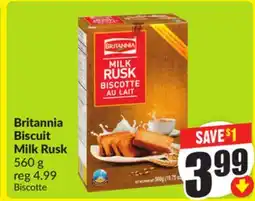 FreshCo Britannia Biscuit Milk Rusk 560 g offer