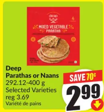 FreshCo Deep Parathas or Naans 292.12-400 g offer