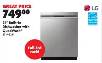 Home Hardware 24 Built-In Dishwasher with QuadWash offer