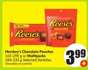 FreshCo Hershey's Chocolate Pouches 165-290 g or Multipacks 184-232 g Selected Varieties offer