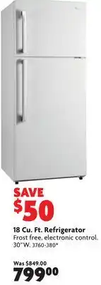 Home Hardware OMNIMAX 18 Cu. Ft. Refrigerator offer