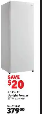 Home Hardware 5.3 Cu. Ft. Upright Freezer offer