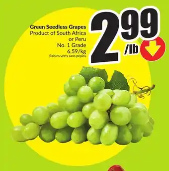 FreshCo Green Seedless Grapes Product of South Africa or Peru No. 1 Grade offer