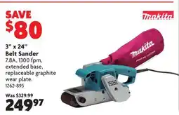 Home Hardware MAKITA 3 x 24 Belt Sander offer