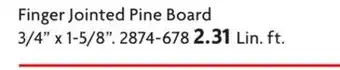 Home Hardware Primed Moulding-Finger Jointed Pine Board offer